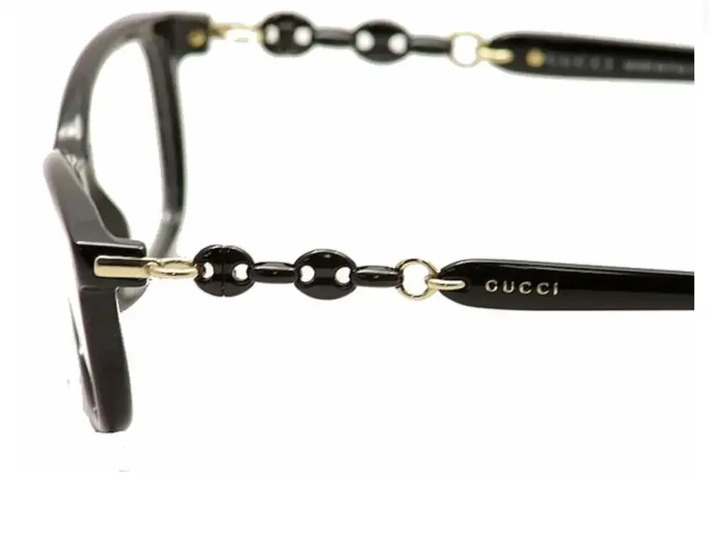 Gucci Eyeglasses GG 3624 6DQ Polished Black/Gold Square Frame